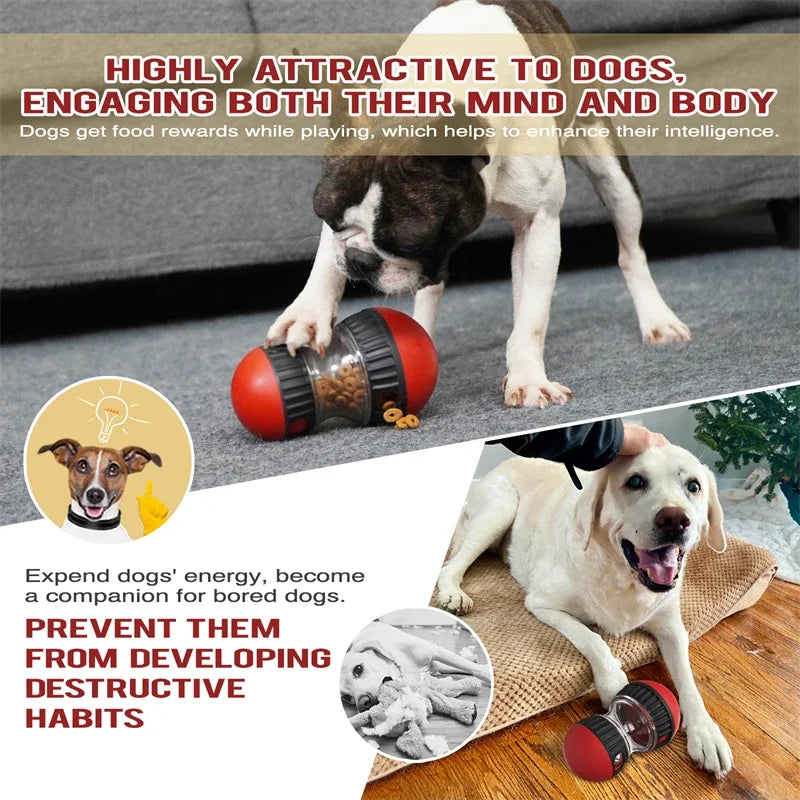 Interactive Dog Toy – Rolling Ball Feeder for Smart & Active Play