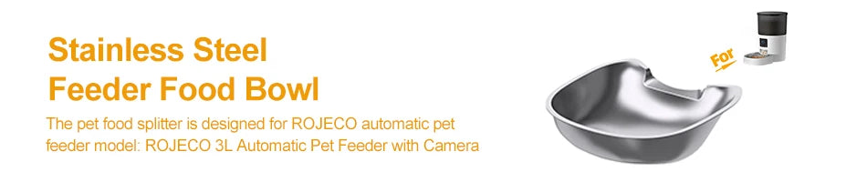 ROJECO Smart Automatic Cat Feeder with Camera & Voice Recorder