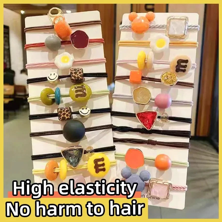 💁♀️ 10PCS Women’s Hair Ring Set – Stylish, Strong & Ready for Every Look
