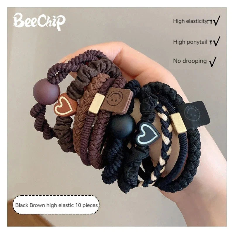 💁‍♀️ 10PCS Women’s Hair Ring Set – Stylish, Strong & Ready for Every Look