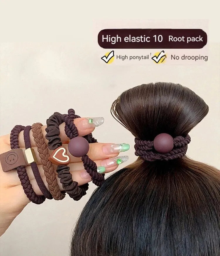 💁‍♀️ 10PCS Women’s Hair Ring Set – Stylish, Strong & Ready for Every Look