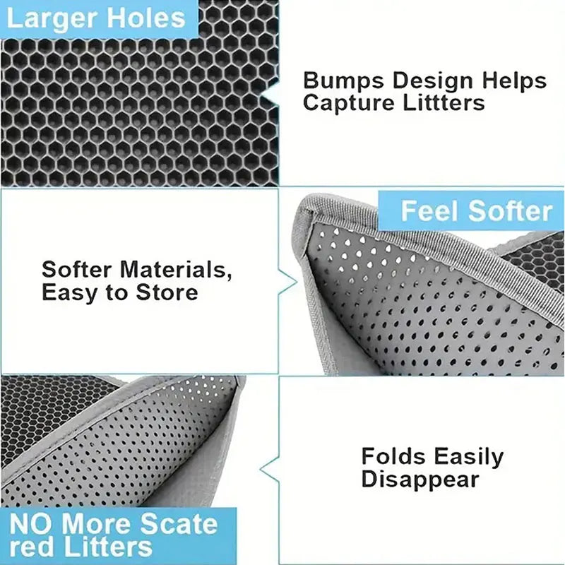 Waterproof Double Layer Cat Litter Mat – Keep Floors Clean & Cats Happy