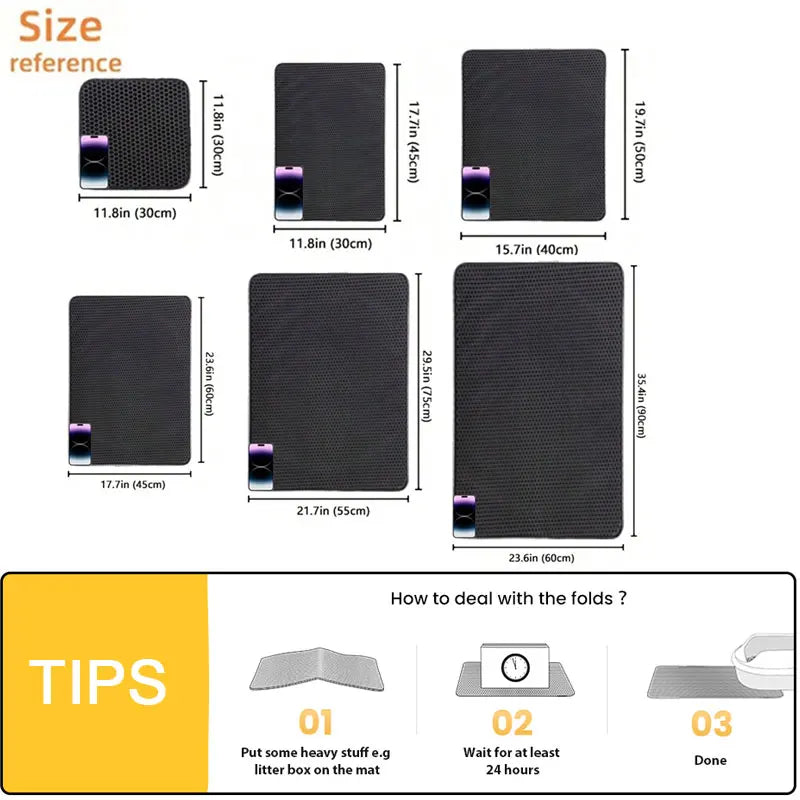 Waterproof Double Layer Cat Litter Mat – Keep Floors Clean & Cats Happy