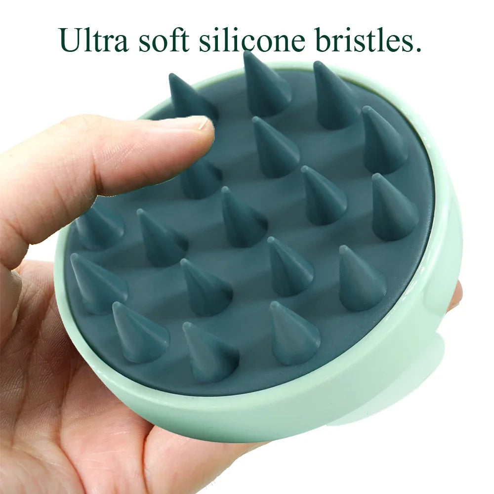 🧼 Silicone Shampoo Brush & Scalp Massage Comb – Relax, Cleanse & Rejuvenate