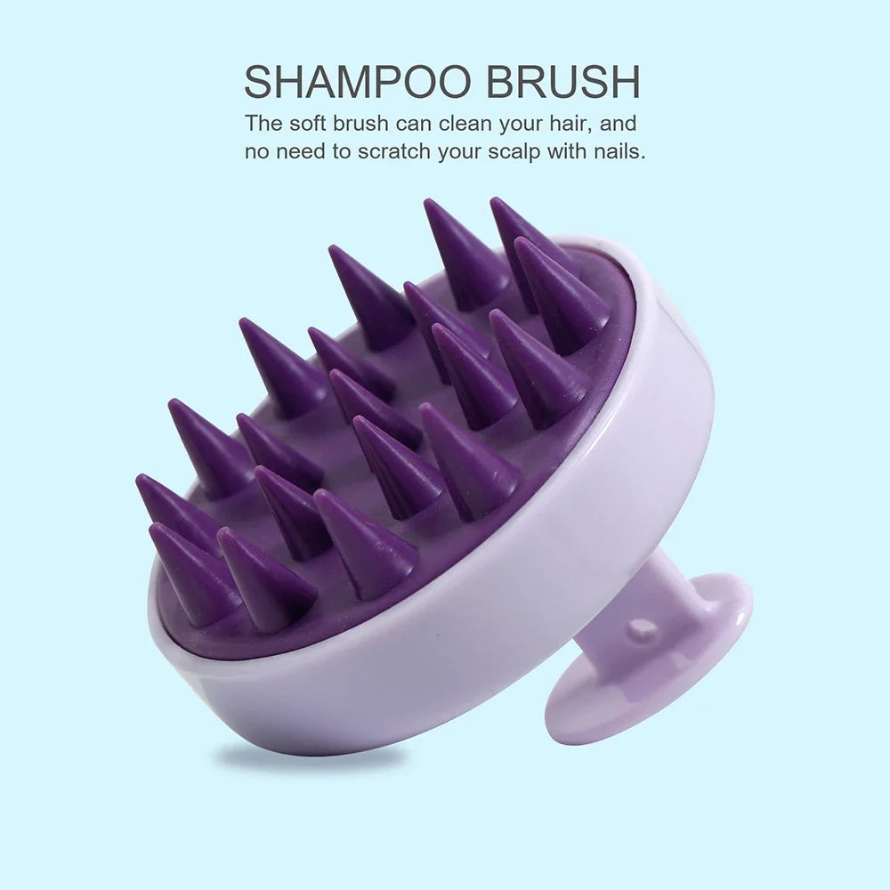🧼 Silicone Shampoo Brush & Scalp Massage Comb – Relax, Cleanse & Rejuvenate