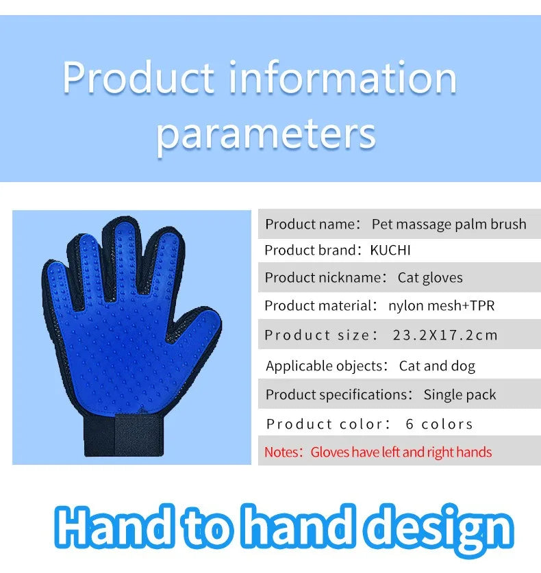 Hair combing gloves-Popular hot selling for pet dogs and cat, sturdy and durable effective hair combing pet supplies