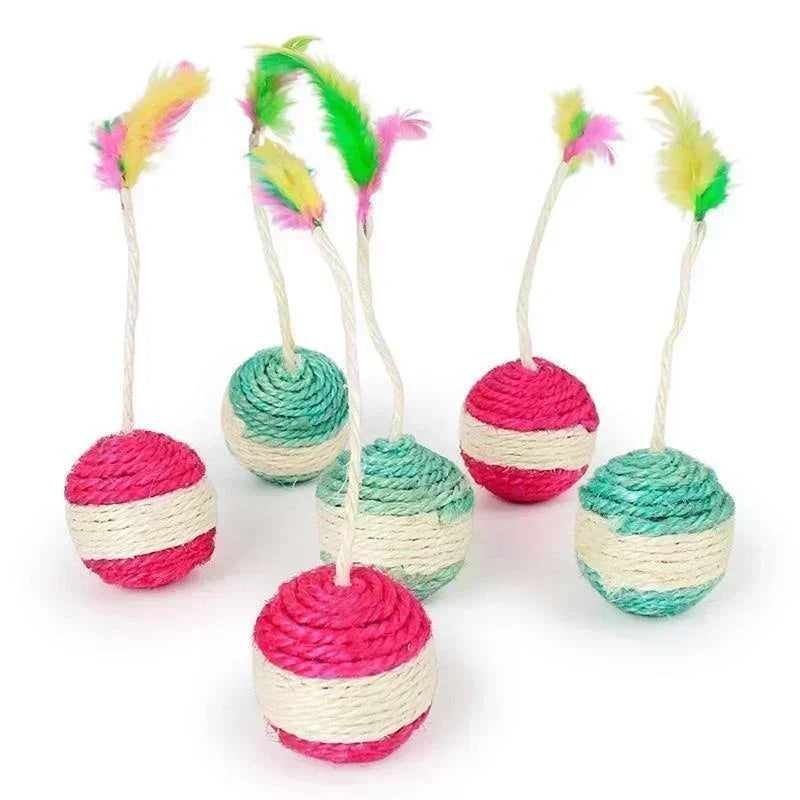 Interactive Sisal Scratching Ball – Fun & Engaging Cat Toy