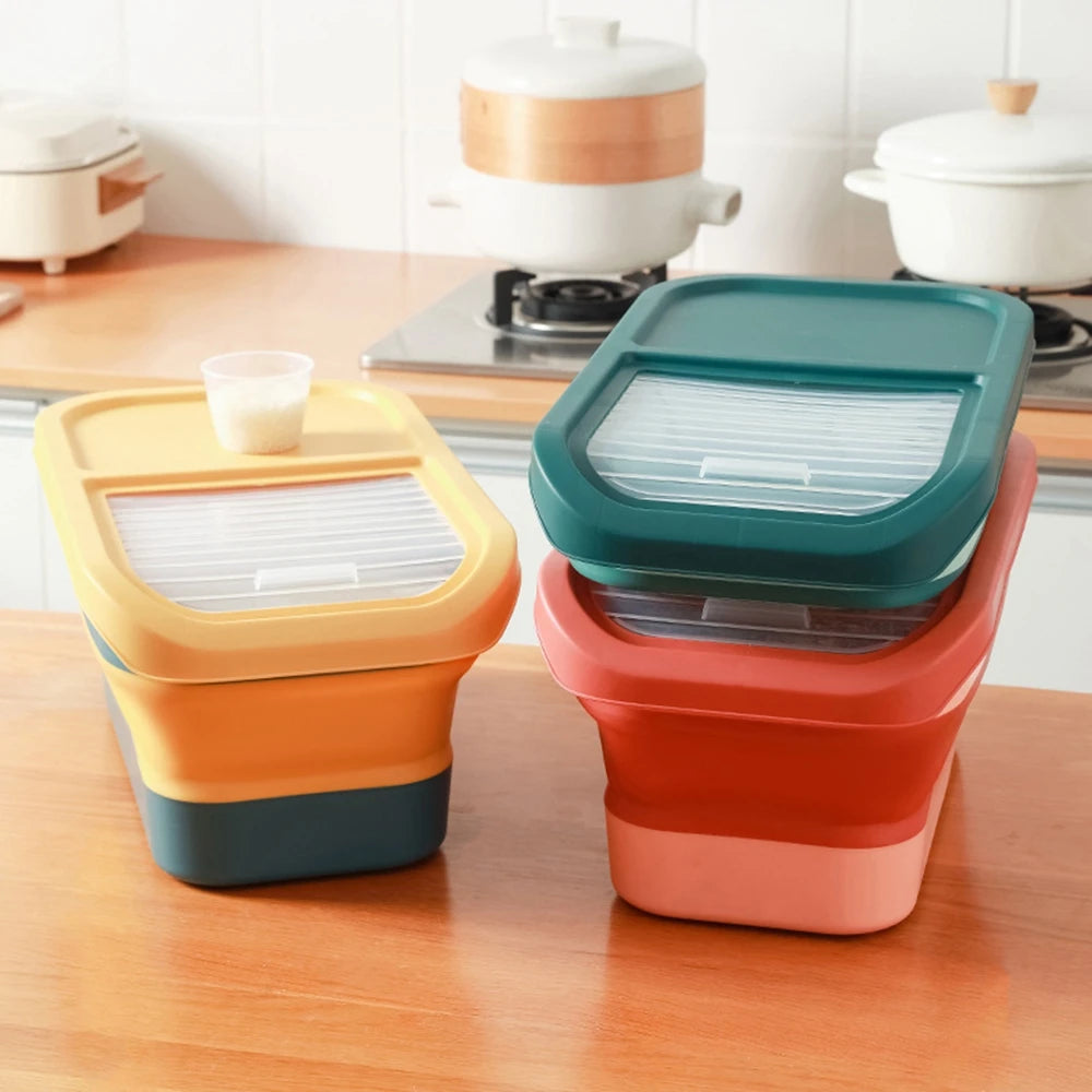 Airtight 13/33LB Collapsible Pet Food Storage Container – Sealed Lid for Freshness | Ideal for Dry Cat & Dog Food, Grains & Rice
