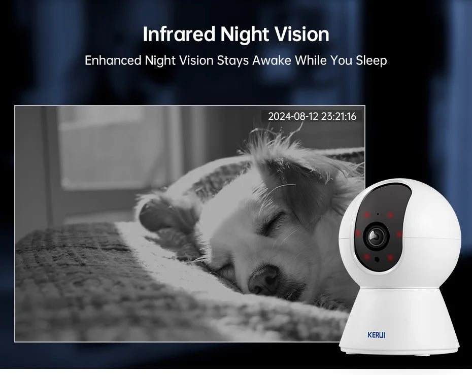 KERUI WiFi Pet & Home Security Camera – 4K Ultra HD Smart Surveillance