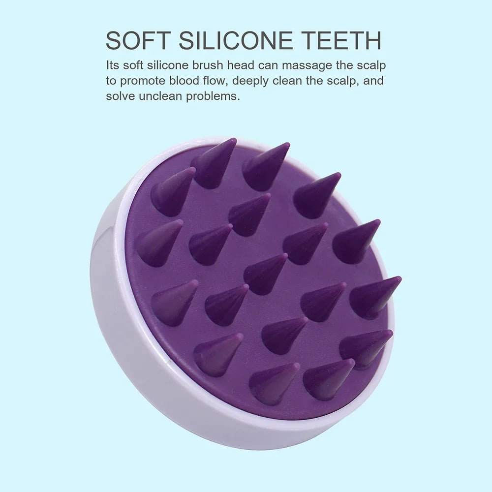 🧼 Silicone Shampoo Brush & Scalp Massage Comb – Relax, Cleanse & Rejuvenate