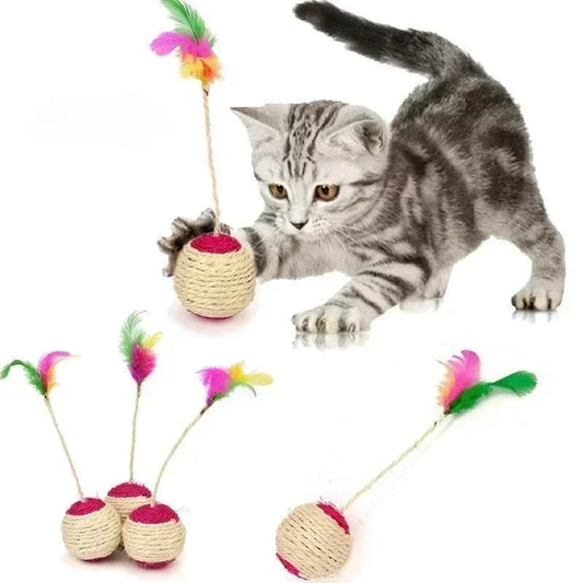 Interactive Sisal Scratching Ball – Fun & Engaging Cat Toy