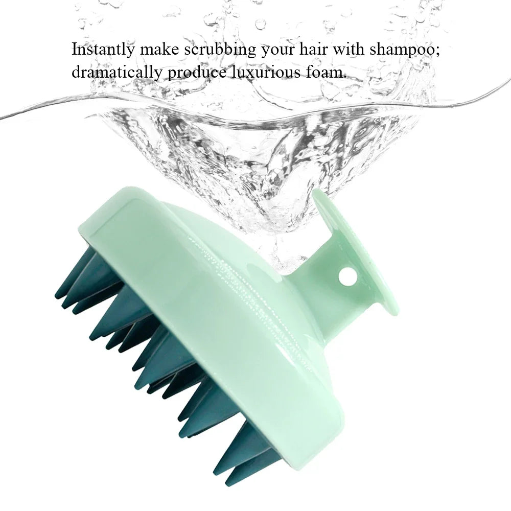 🧼 Silicone Shampoo Brush & Scalp Massage Comb – Relax, Cleanse & Rejuvenate