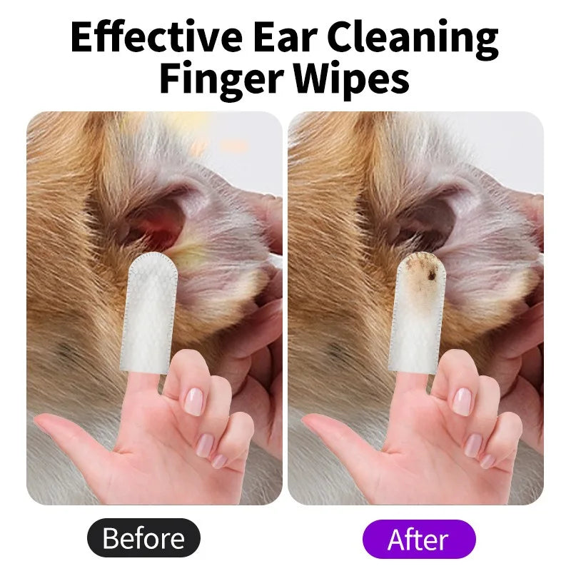 Pet Ear Cleaning Wipes – Gentle & Effective Ear Care for Cats & Dogs