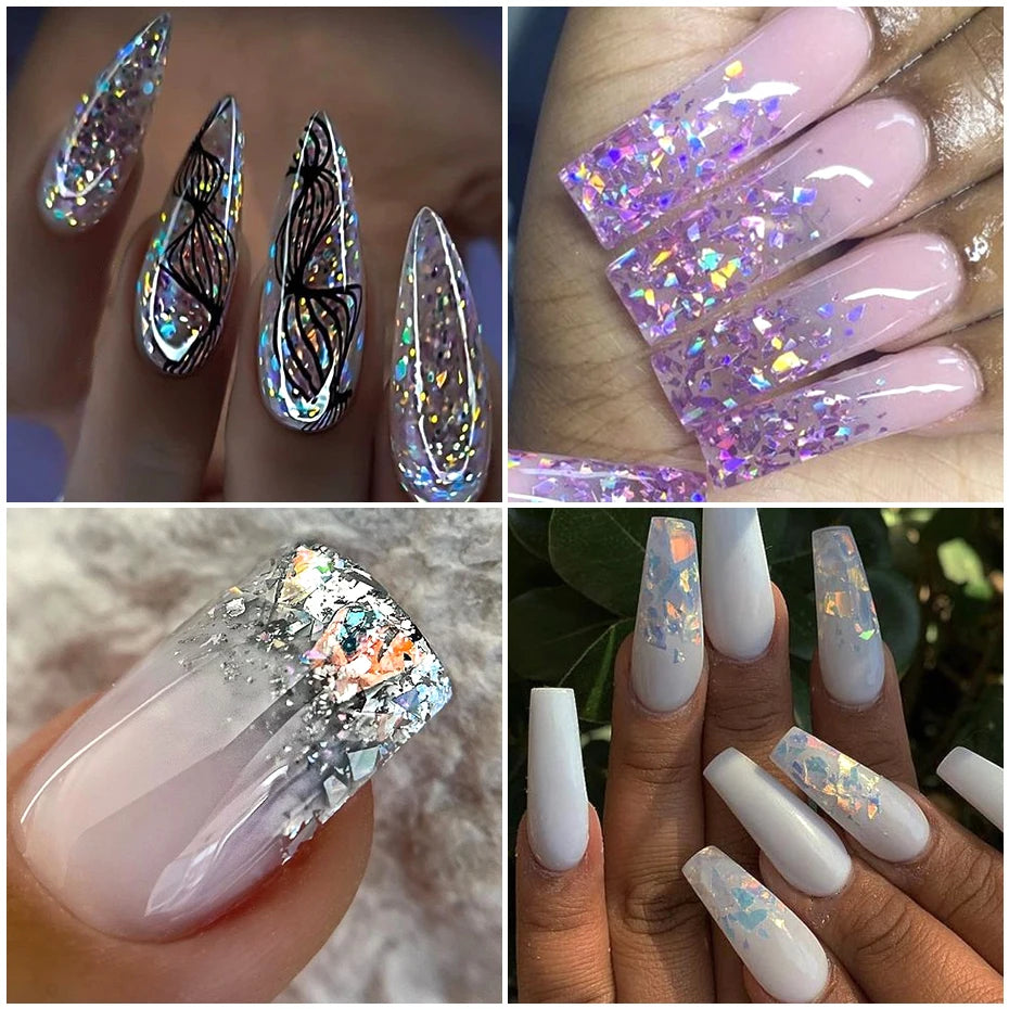 💅 12 Grids Aurora Chameleon Nail Glitter – Dazzling Mermaid Sparkle for Irresistible Nails