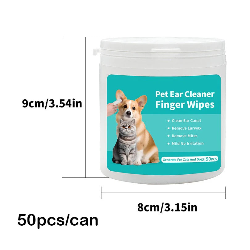 Pet Ear Cleaning Wipes – Gentle & Effective Ear Care for Cats & Dogs