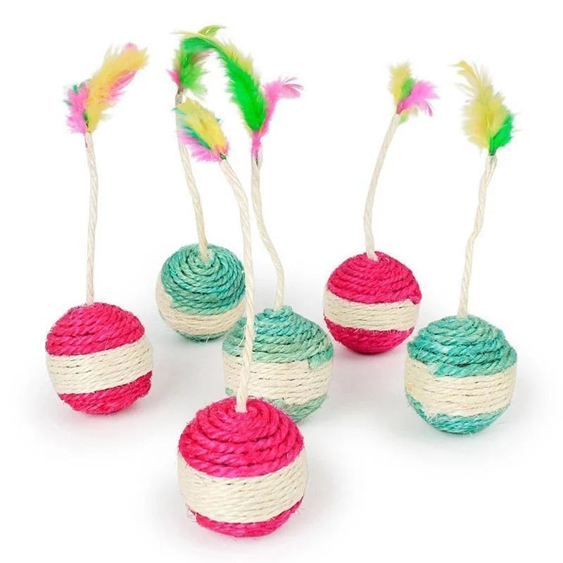 Interactive Sisal Scratching Ball – Fun & Engaging Cat Toy