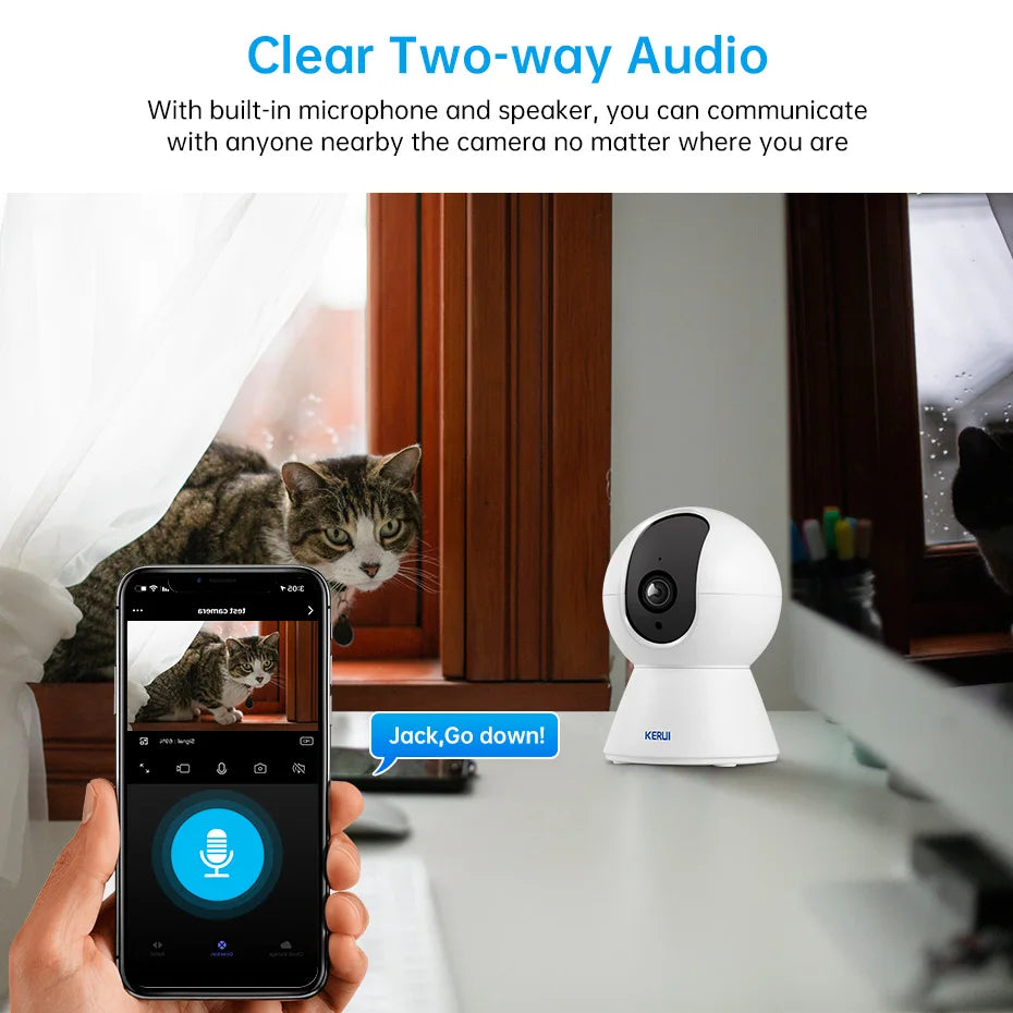 KERUI WiFi Pet & Home Security Camera – 4K Ultra HD Smart Surveillance