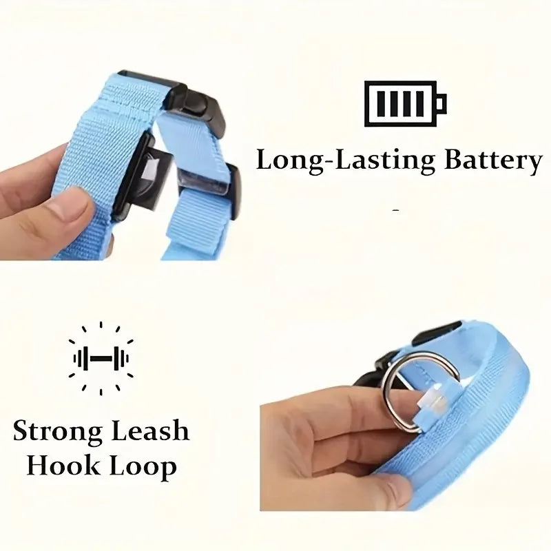 LED Glow-in-the-Dark Dog Leash & Collar – Night Safety for Your Pet