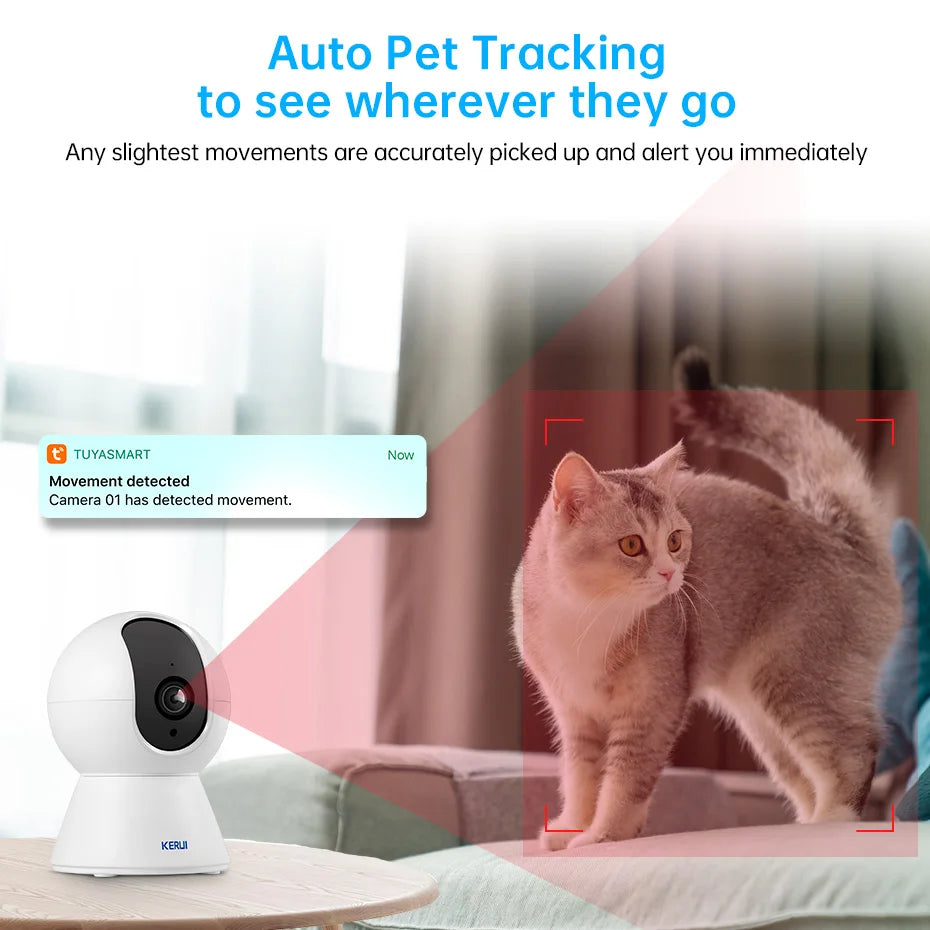 KERUI WiFi Pet & Home Security Camera – 4K Ultra HD Smart Surveillance