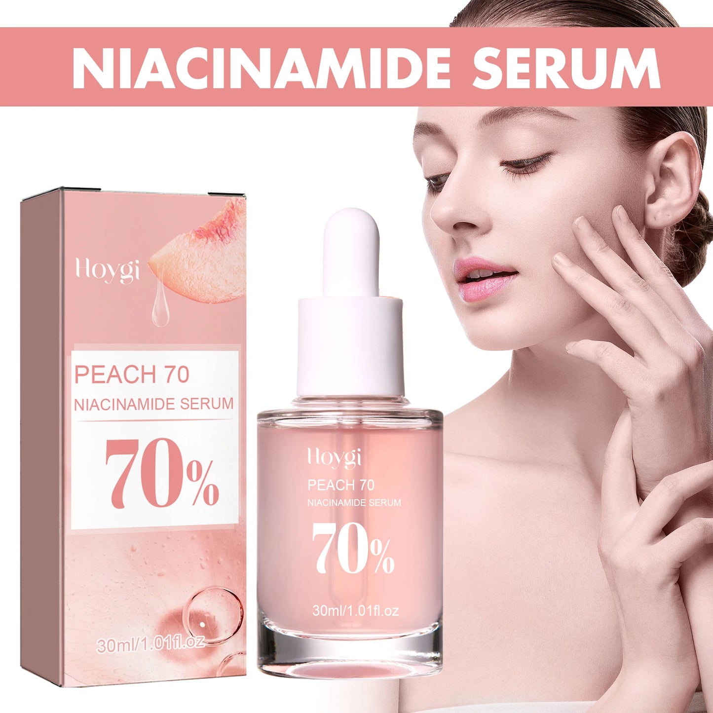 Peach 70% Niacinamide Facial Serum – Brighten, Smooth & Glow