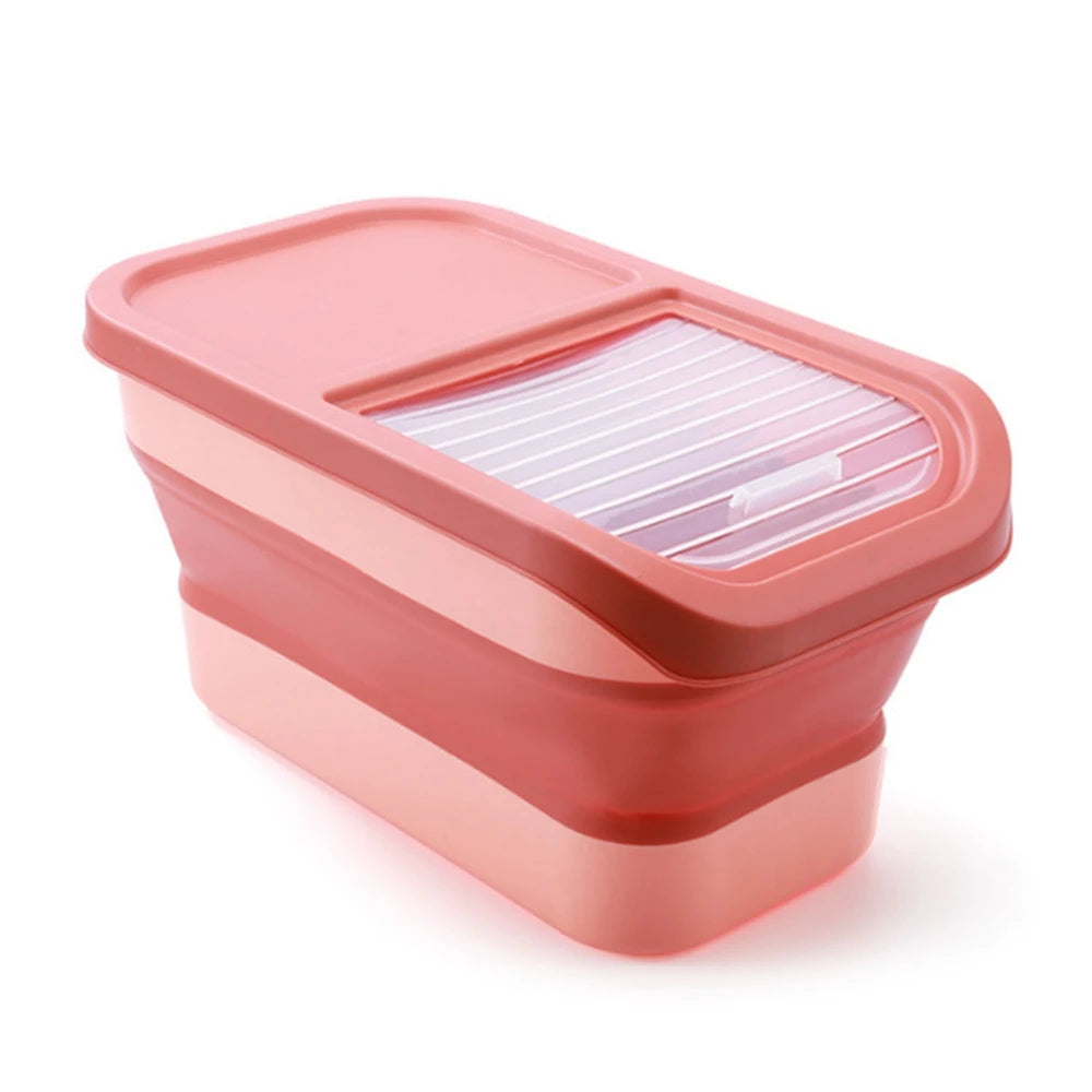 Airtight 13/33LB Collapsible Pet Food Storage Container – Sealed Lid for Freshness | Ideal for Dry Cat & Dog Food, Grains & Rice