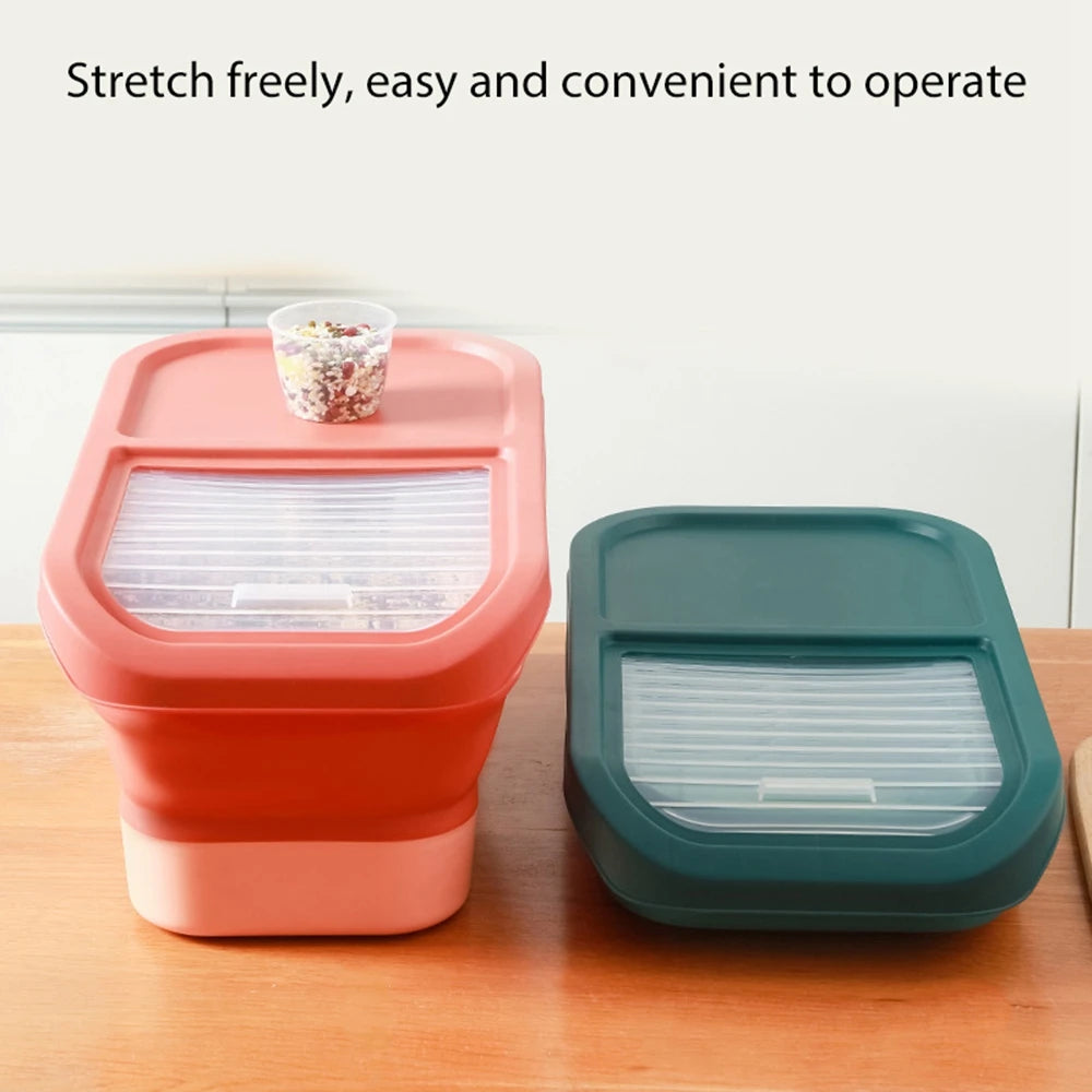 Airtight 13/33LB Collapsible Pet Food Storage Container – Sealed Lid for Freshness | Ideal for Dry Cat & Dog Food, Grains & Rice