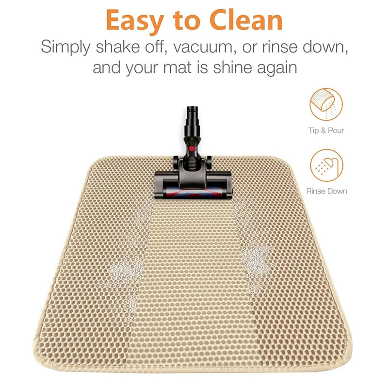 Waterproof Double Layer Cat Litter Mat – Keep Floors Clean & Cats Happy