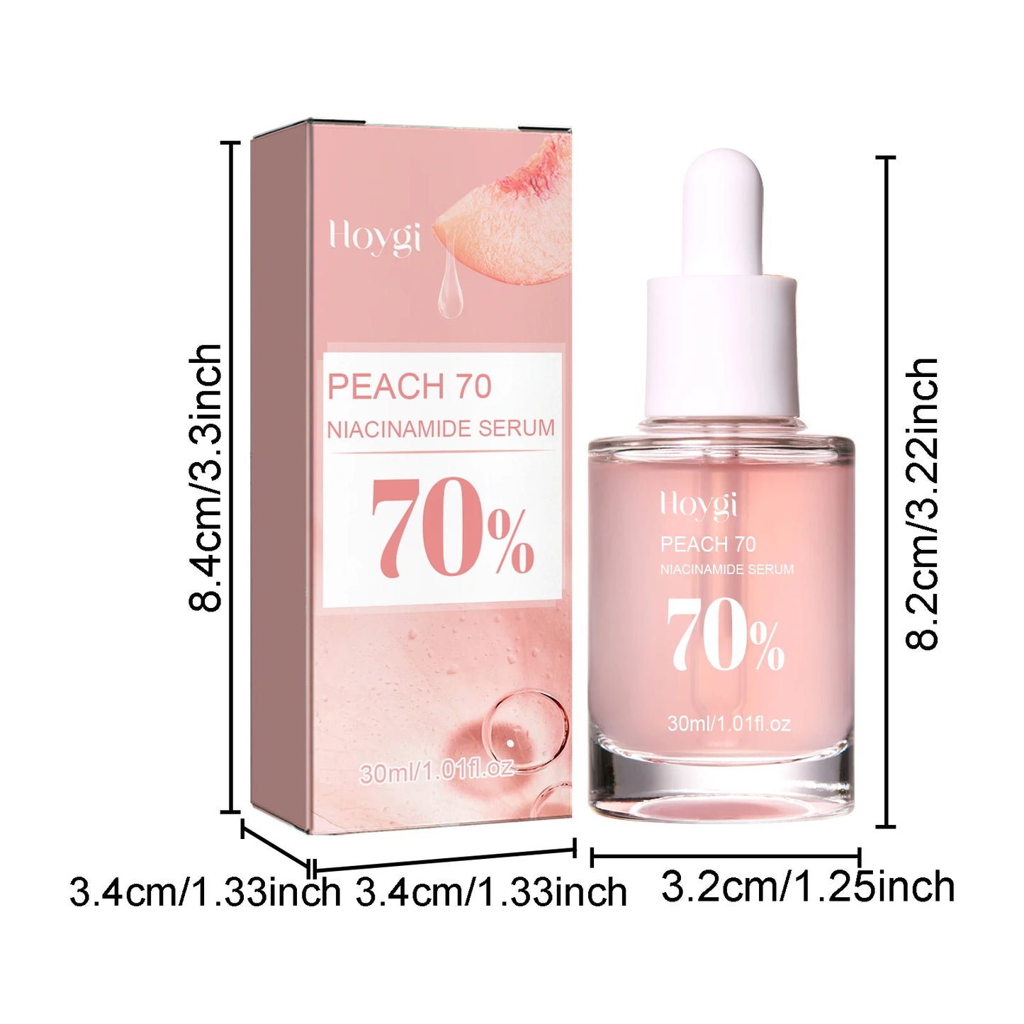 Peach 70% Niacinamide Facial Serum – Brighten, Smooth & Glow
