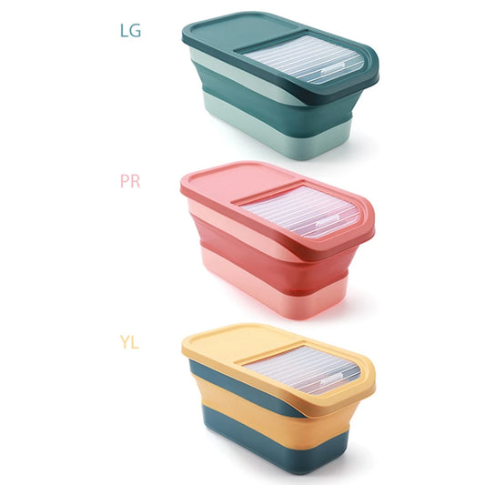 Airtight 13/33LB Collapsible Pet Food Storage Container – Sealed Lid for Freshness | Ideal for Dry Cat & Dog Food, Grains & Rice