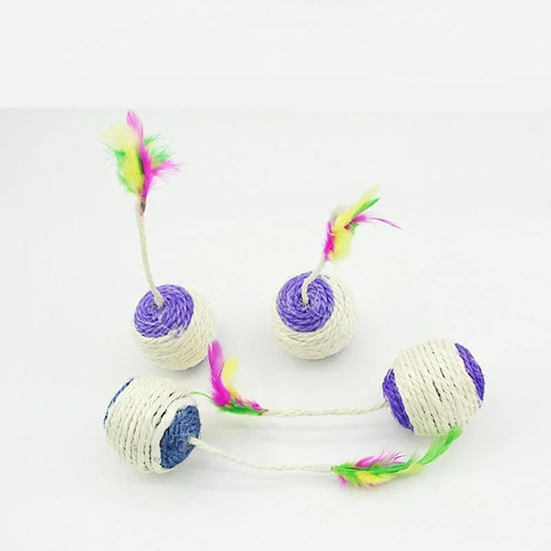 Interactive Sisal Scratching Ball – Fun & Engaging Cat Toy