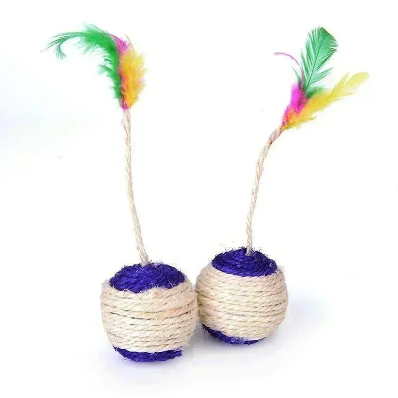 Interactive Sisal Scratching Ball – Fun & Engaging Cat Toy