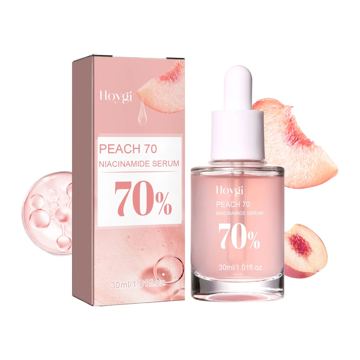Peach 70% Niacinamide Facial Serum – Brighten, Smooth & Glow