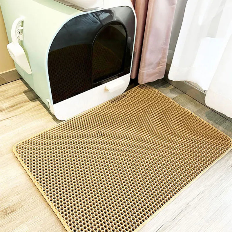 Waterproof Double Layer Cat Litter Mat – Keep Floors Clean & Cats Happy