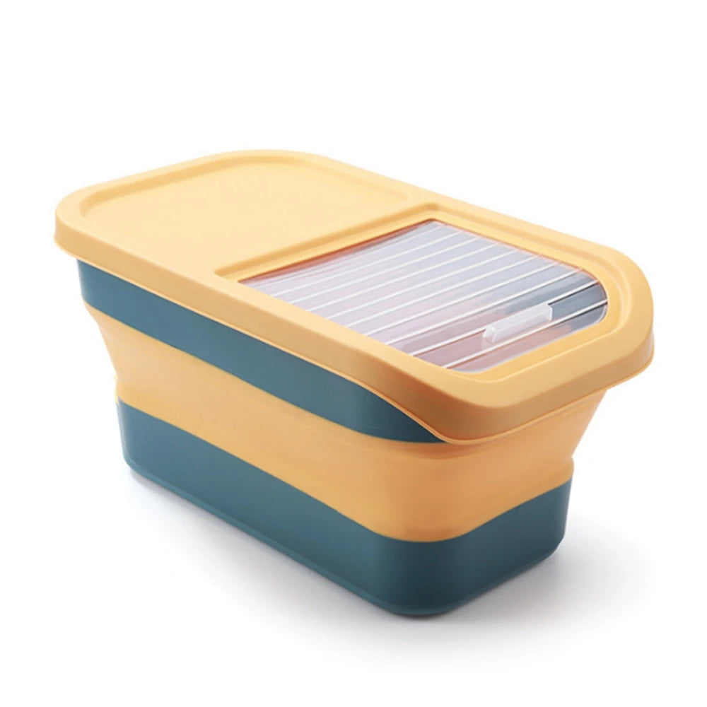 Airtight 13/33LB Collapsible Pet Food Storage Container – Sealed Lid for Freshness | Ideal for Dry Cat & Dog Food, Grains & Rice