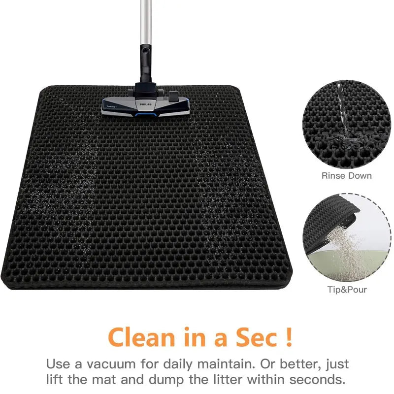 Waterproof Double Layer Cat Litter Mat – Keep Floors Clean & Cats Happy