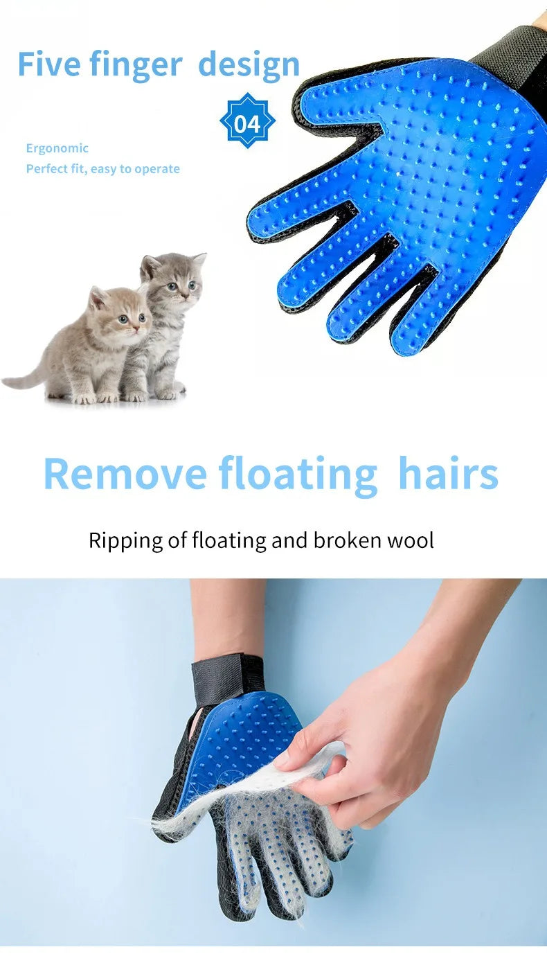Hair combing gloves-Popular hot selling for pet dogs and cat, sturdy and durable effective hair combing pet supplies