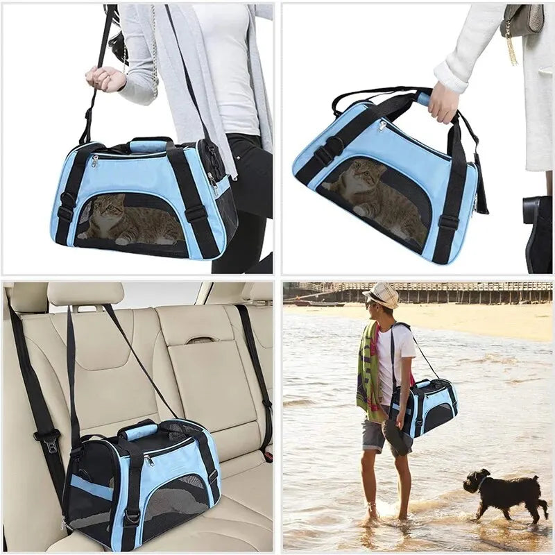 Soft-Sided Pet Travel Carrier – Portable & Foldable Comfort Carrier for Cats, Dogs & Puppies