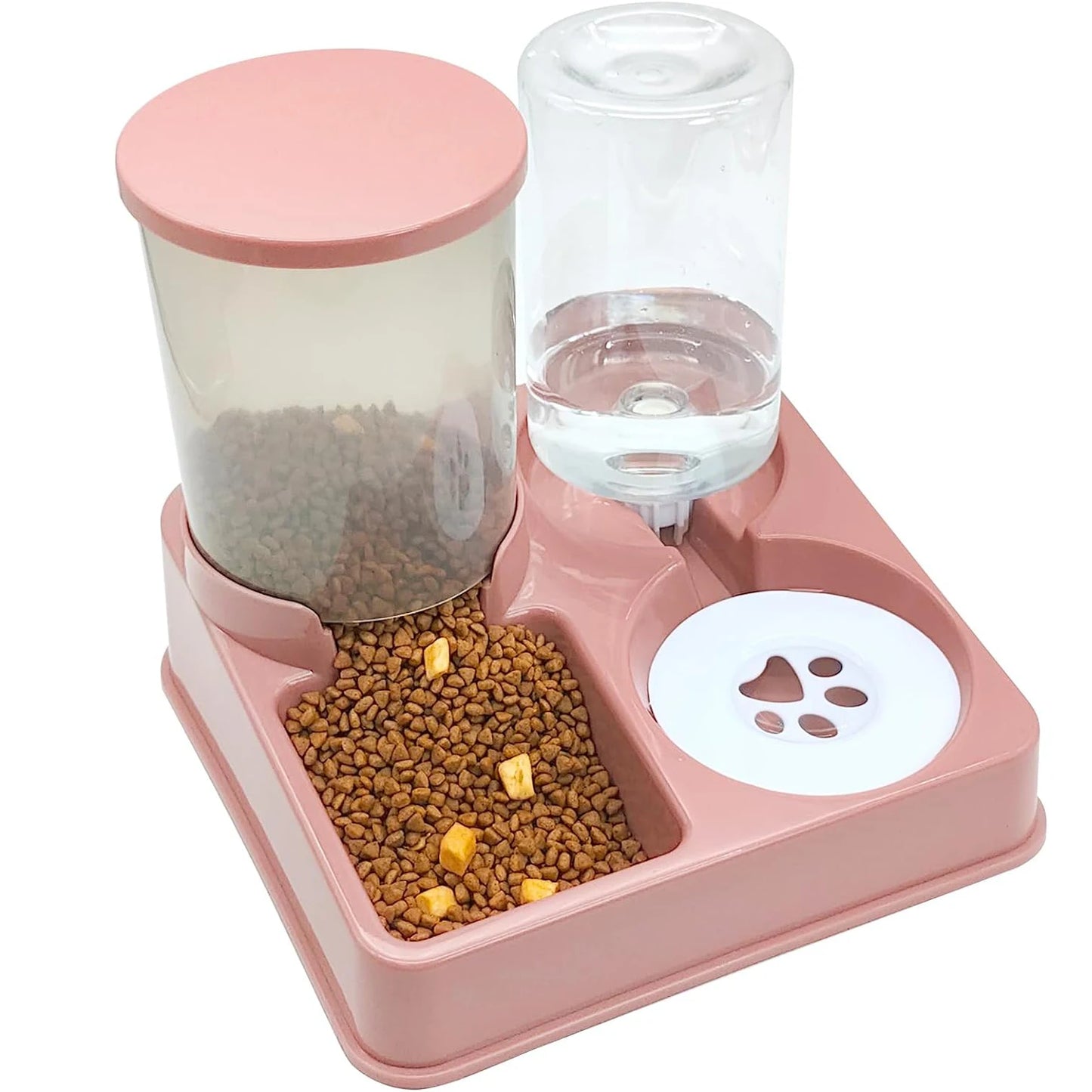 2-in-1 Automatic Cat Feeder & Water Dispenser – Tilted Gravity Food & Waterer Set