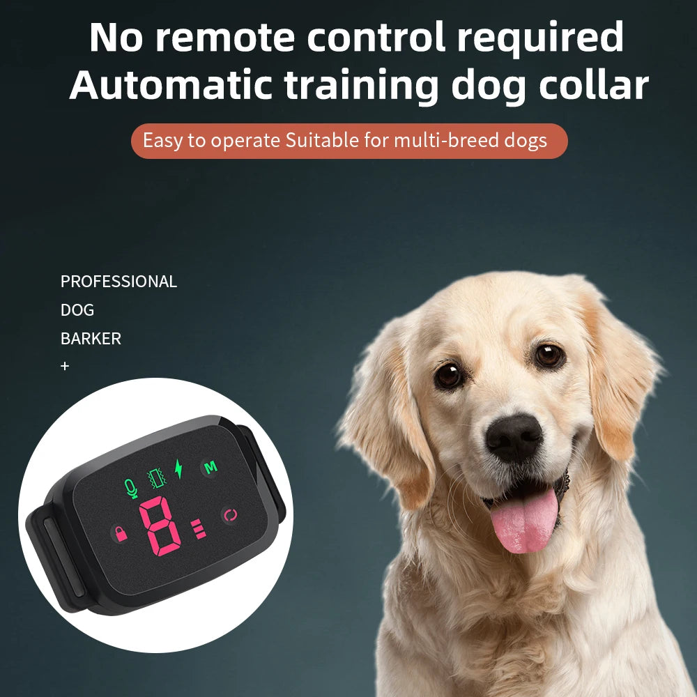 Smart Anti-Bark Dog Collar – HD Digital Display & Waterproof Design
