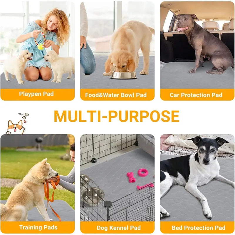 Reusable & Washable Dog Pee Pad – Waterproof & Absorbent Training Mat for Puppies, Cats, Car Seats, Floors & Sofas