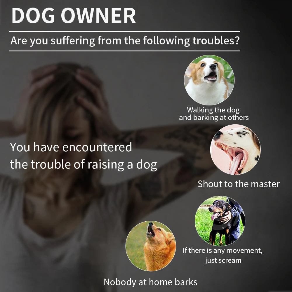 Smart Anti-Bark Dog Collar – HD Digital Display & Waterproof Design