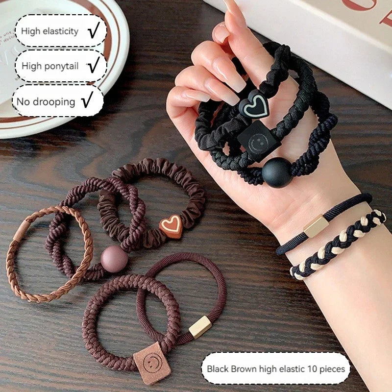 💁‍♀️ 10PCS Women’s Hair Ring Set – Stylish, Strong & Ready for Every Look