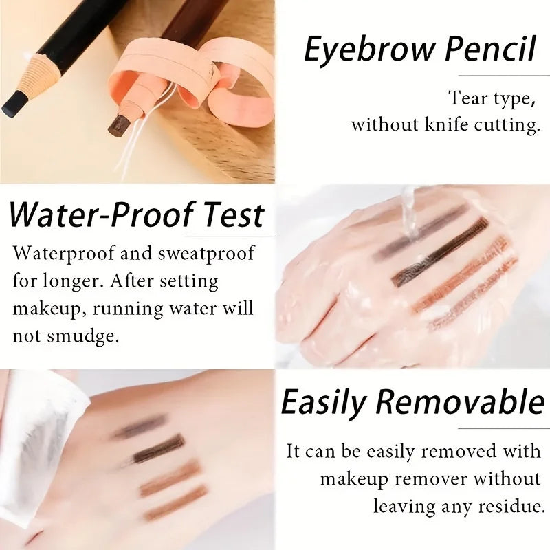 ✨ Tear-Off Pull Line Eyebrow Pencil – Sharp Definition Without the Sharpener
