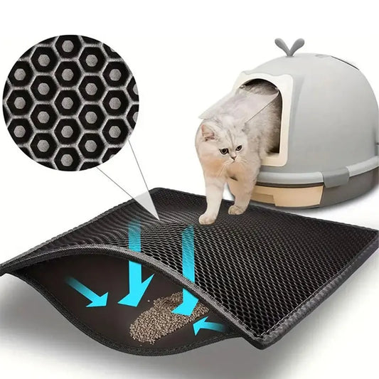 Waterproof Double Layer Cat Litter Mat – Keep Floors Clean & Cats Happy