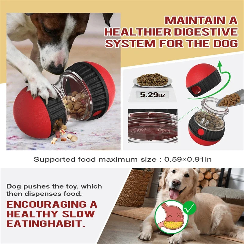 Interactive Dog Toy – Rolling Ball Feeder for Smart & Active Play