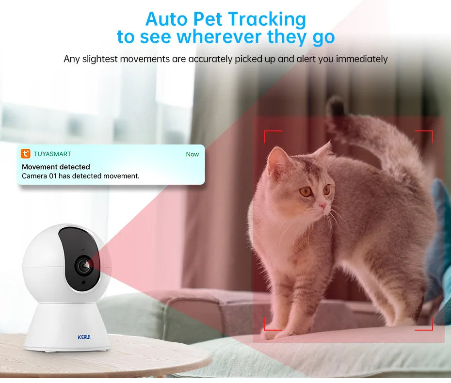 KERUI WiFi Pet & Home Security Camera – 4K Ultra HD Smart Surveillance