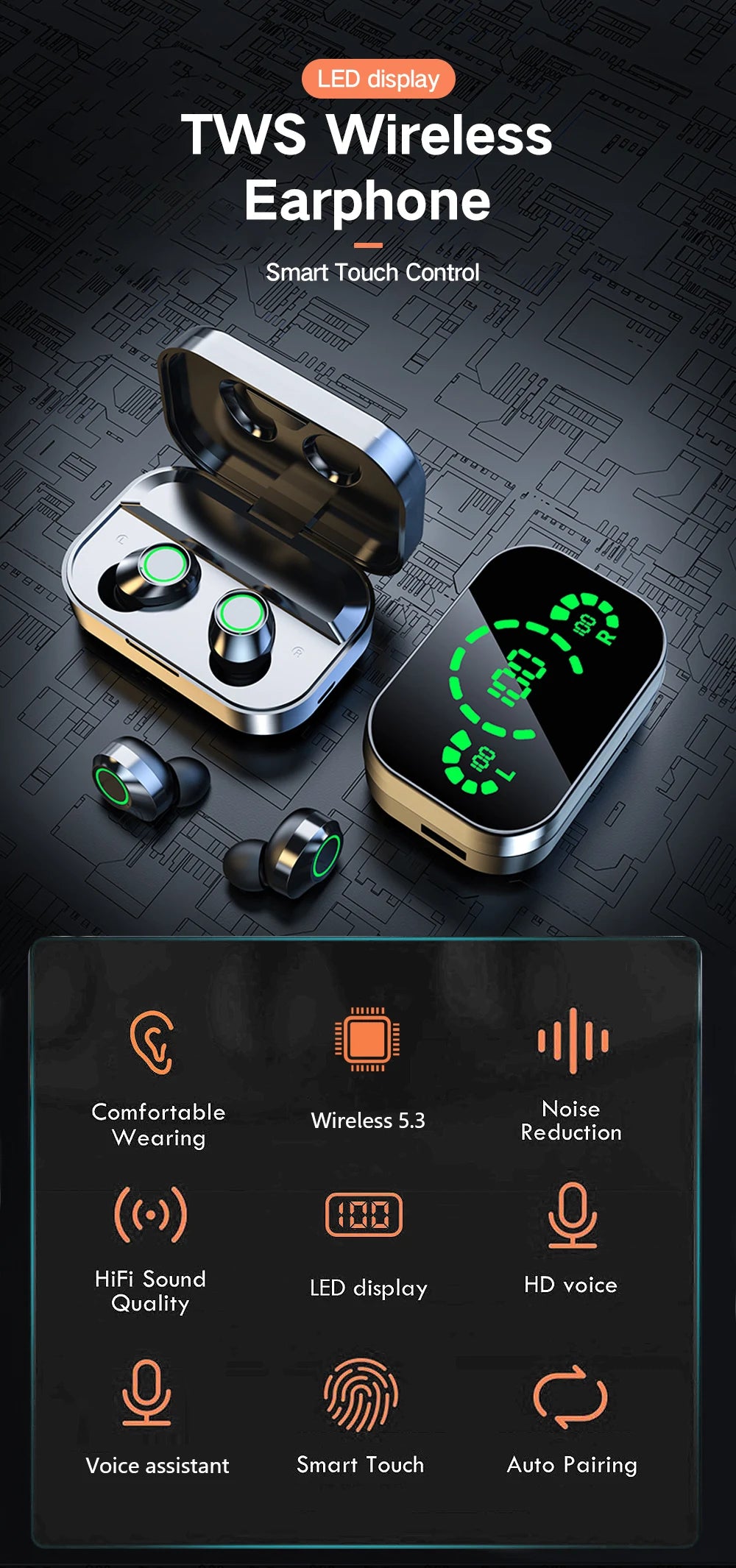 NES TWS Wireless Bluetooth Earphones – Built for Sport, Powered by HiFi Sound