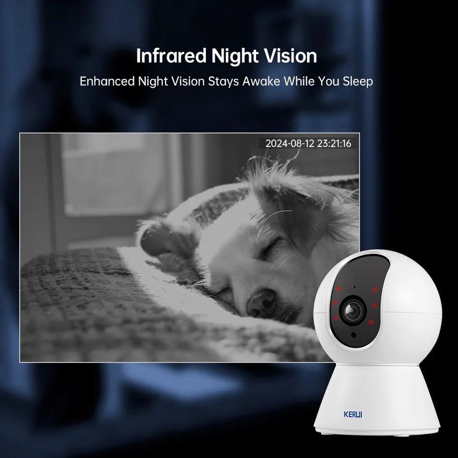 KERUI WiFi Pet & Home Security Camera – 4K Ultra HD Smart Surveillance