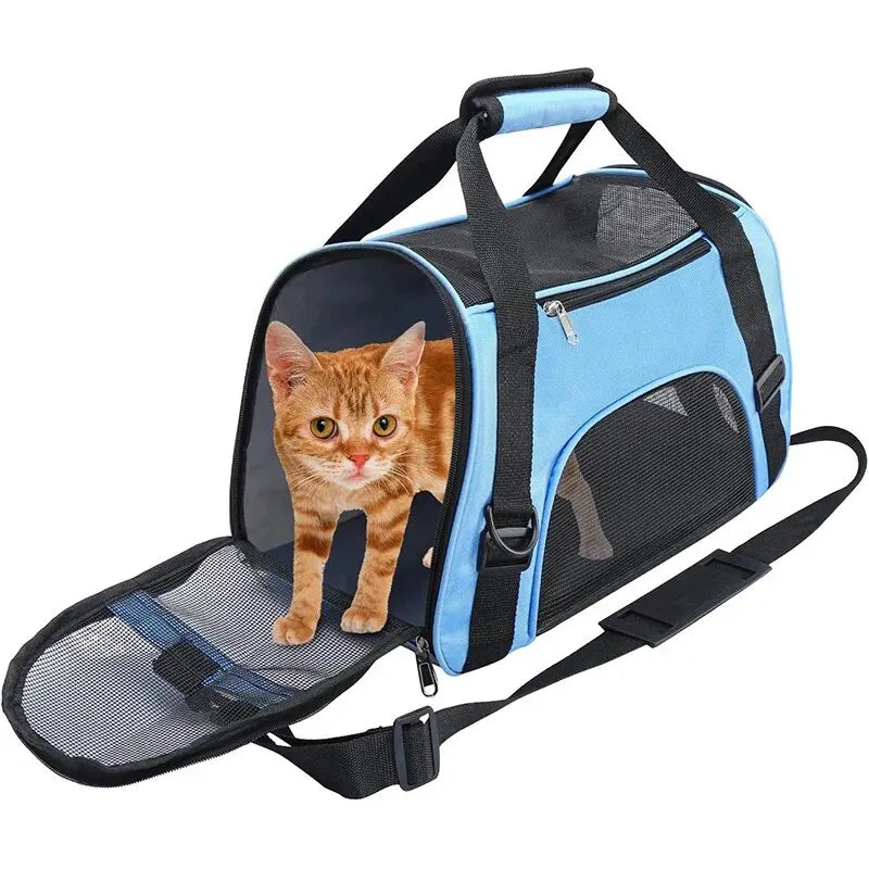 Soft-Sided Pet Travel Carrier – Portable & Foldable Comfort Carrier for Cats, Dogs & Puppies