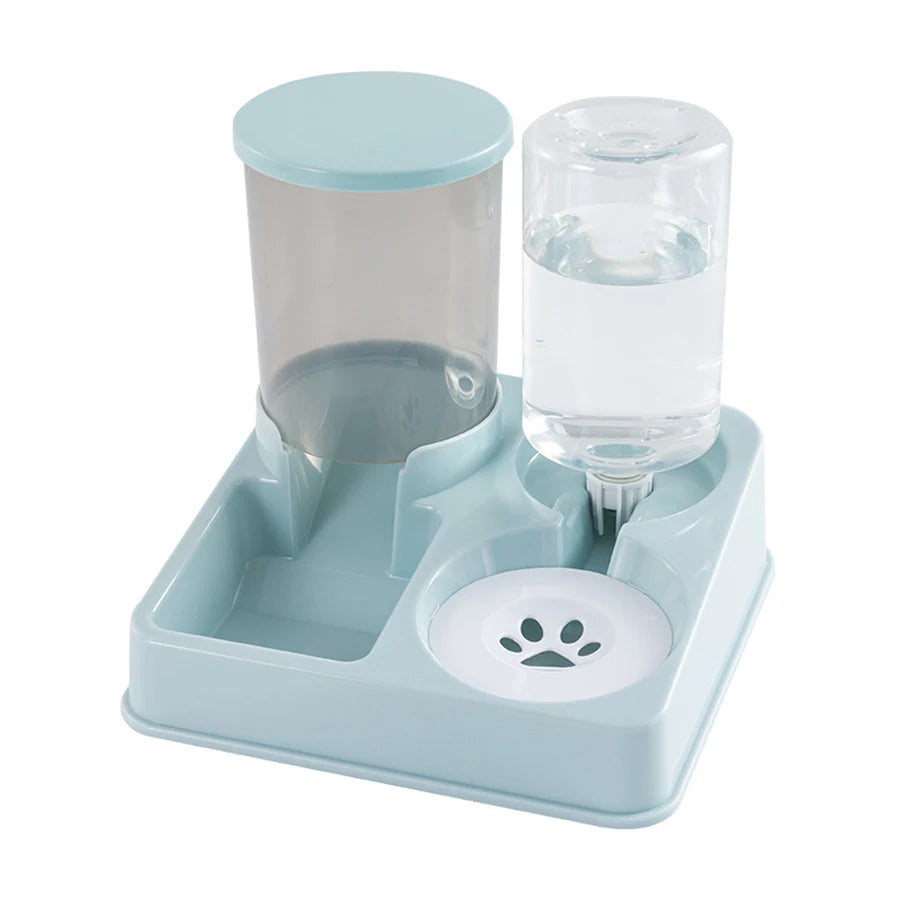 2-in-1 Automatic Cat Feeder & Water Dispenser – Tilted Gravity Food & Waterer Set
